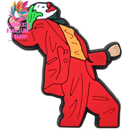 1pcs Joker Movie Cartoon Shoe Charms Accessories Children Shoe Decorations Fit Wristband Classic Clog Charms Party Present Cheeky Fantail Finds