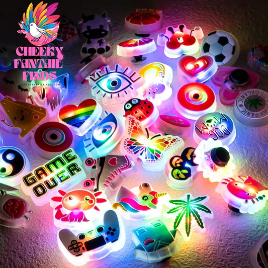 1pcs LED Shoe Charms for Kids Gift Owl Unicorn Gamepad Football Lighted Shoes Decoration Shoe Accessories Pins Clogs Buckles Cheeky Fantail Finds