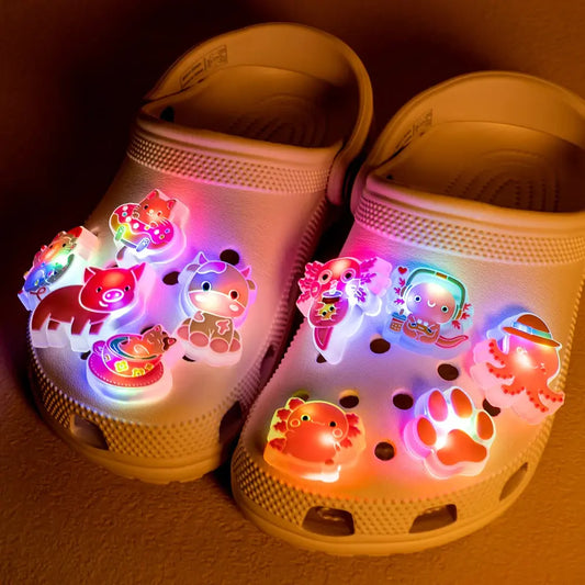 1pcs Lighted Charms for Kid Halloween Christmas LED Pins Animal Shoe Accessories Boy Girl Shoe Charm Decorations Buckle Ornament - Cheeky Fantail Finds