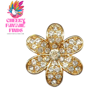 1pcs Metal Shoe Charms for Women Girls Daisy Lips Designer Shinning Golden Pins Shoes Accessories Decorations Buckle Gifts - Cheeky Fantail Finds