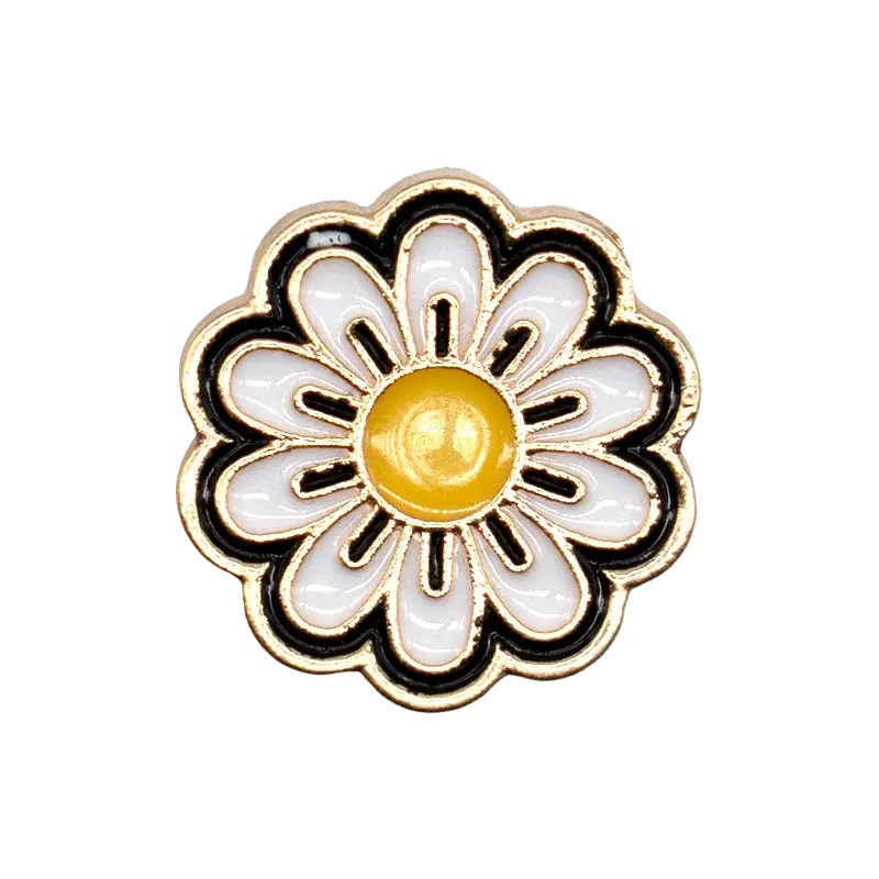 1pcs Metal Shoe Charms for Women Girls Daisy Lips Designer Shinning Golden Pins Shoes Accessories Decorations Buckle Gifts - Cheeky Fantail Finds