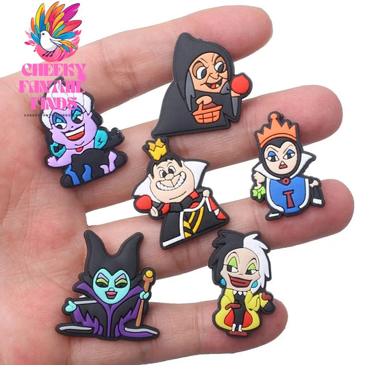 1pcs Movie Villain Role Cartoon Series Shoe Charms Accessories Shoe Decorations Fit Wristband Classic Clog Charms Party Present Cheeky Fantail Finds