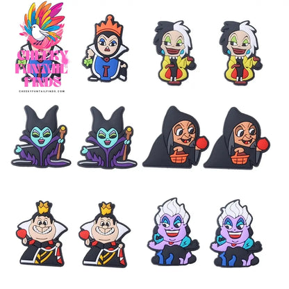 1pcs Movie Villain Role Cartoon Series Shoe Charms Accessories Shoe Decorations Fit Wristband Classic Clog Charms Party Present Cheeky Fantail Finds