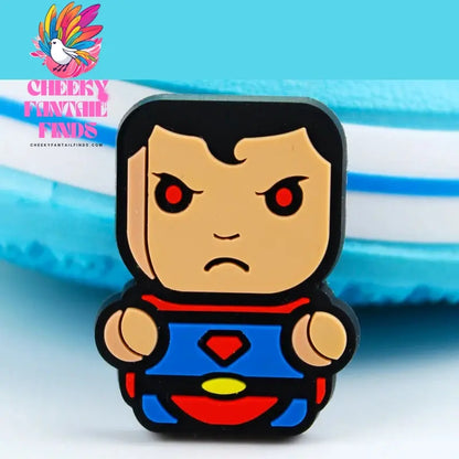 1pcs Movies Super Hero Shoe Cute Charms Decorations Pvc Accessories Cartoon 3D Badges for Batmans Kids Gift Toys Set Cheeky Fantail Finds