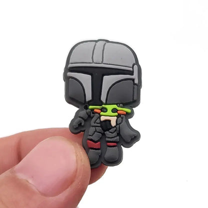 1pcs Movies Yoda Shoe Charms for Shoes Decoration Accessories PVC Charms Cartoon Badges for Kids Women Party Favors Gifts Cheeky Fantail Finds