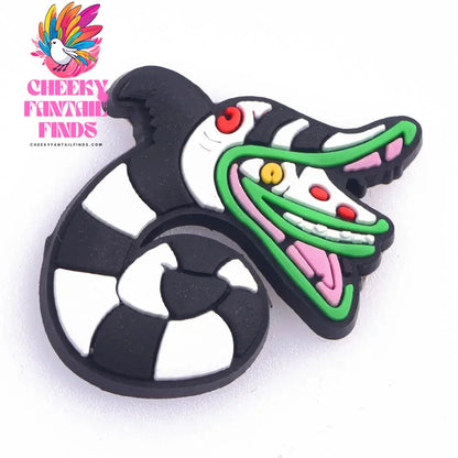 1pcs New Halloween Scary Face LShoe Charms Horror Movie Snake Shoe Decoration Cool Monster Clog Charms Holiday Gifts Cheeky Fantail Finds