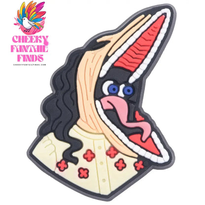 1pcs New Halloween Scary Face LShoe Charms Horror Movie Snake Shoe Decoration Cool Monster Clog Charms Holiday Gifts Cheeky Fantail Finds
