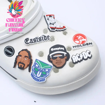 1pcs New Zealand style Love flag Shoes Decorated pvc shoes charm selling designer custom Shoe charm Cheeky Fantail Finds