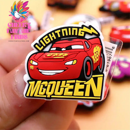 1pcs Original Cartoon Movie Racing Story Accessories Shoe Charms Sandals Decoration Cars PVC Clogs Clips Buckle for Kids Gifts Cheeky Fantail Finds