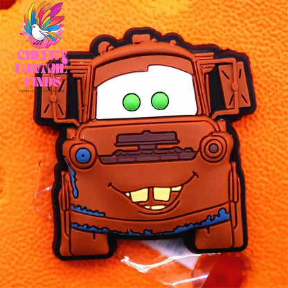 1pcs Original Cartoon Movie Racing Story Accessories Shoe Charms Sandals Decoration Cars PVC Clogs Clips Buckle for Kids Gifts Cheeky Fantail Finds