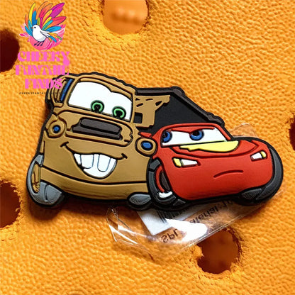 1pcs Original Cartoon Movie Racing Story Accessories Shoe Charms Sandals Decoration Cars PVC Clogs Clips Buckle for Kids Gifts Cheeky Fantail Finds