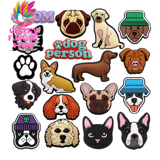1pcs Original Cute Pets PVC Shoe Charms Funny Pug Designer Sandal Upper Decoration Accessories Bulldog Dog Cat Clog Pins Buckle Cheeky Fantail Finds