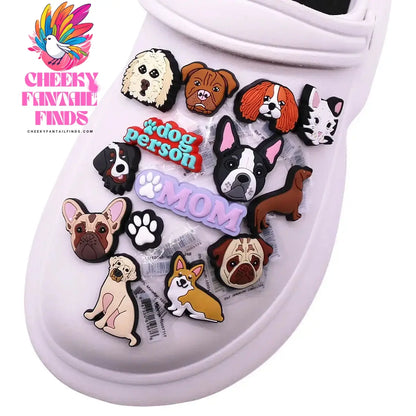 1pcs Original Cute Pets PVC Shoe Charms Funny Pug Designer Sandal Upper Decoration Accessories Bulldog Dog Cat Clog Pins Buckle Cheeky Fantail Finds