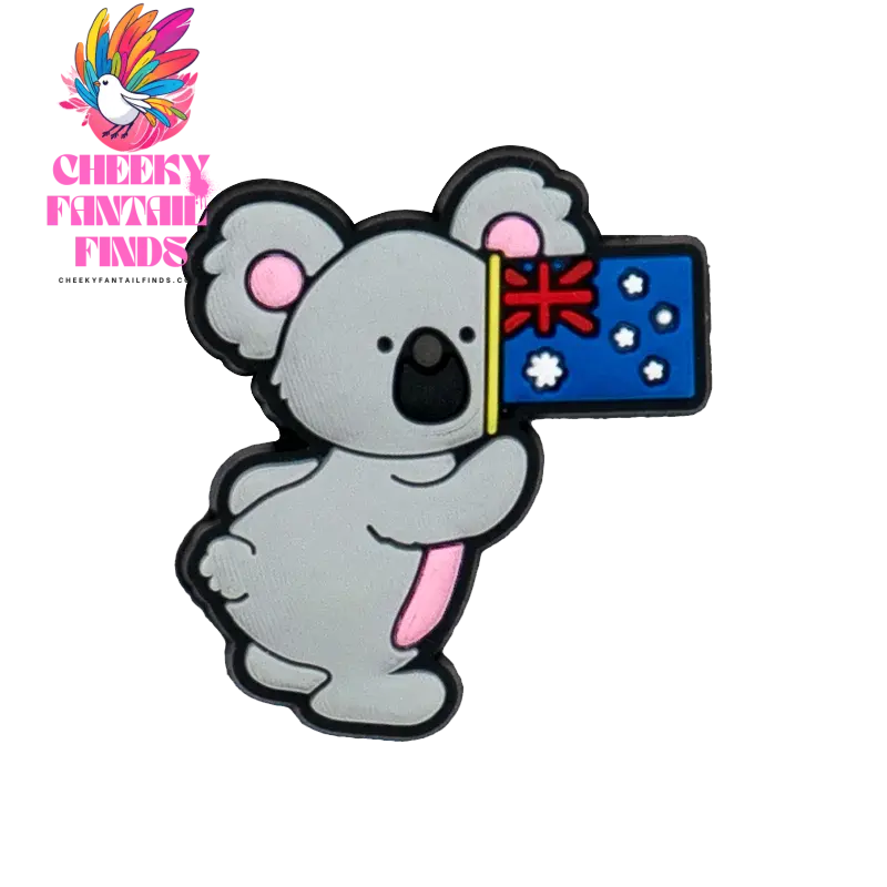 1pcs PVC Australia Style Shoe Charms Accessories Koalas Shoe Decorations Pins for Women Men Flag Gifts Clog Buckles Sandal - Cheeky Fantail Finds