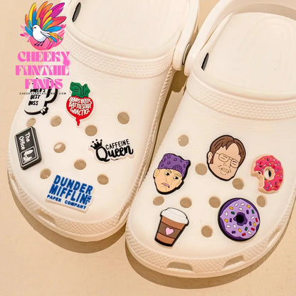 1pcs PVC Charms Coffee for Girls Office Shoe Accessories Pins for Clogs Sandals Adult Shoe Charms for Women Girls Faovr Gifts - Cheeky Fantail Finds