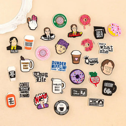1pcs PVC Charms Coffee for Girls Office Shoe Accessories Pins for Clogs Sandals Adult Shoe Charms for Women Girls Faovr Gifts - Cheeky Fantail Finds