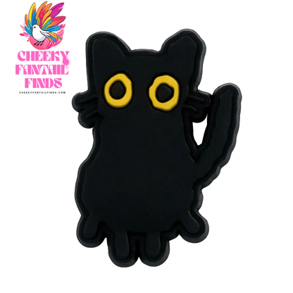 1pcs PVC Cute Cat Shoe Charms Pet Orange Cat Black Cat Shoe Decoration Pins Garden Sandal Accessories for Women Girl Boy - Cheeky Fantail Finds