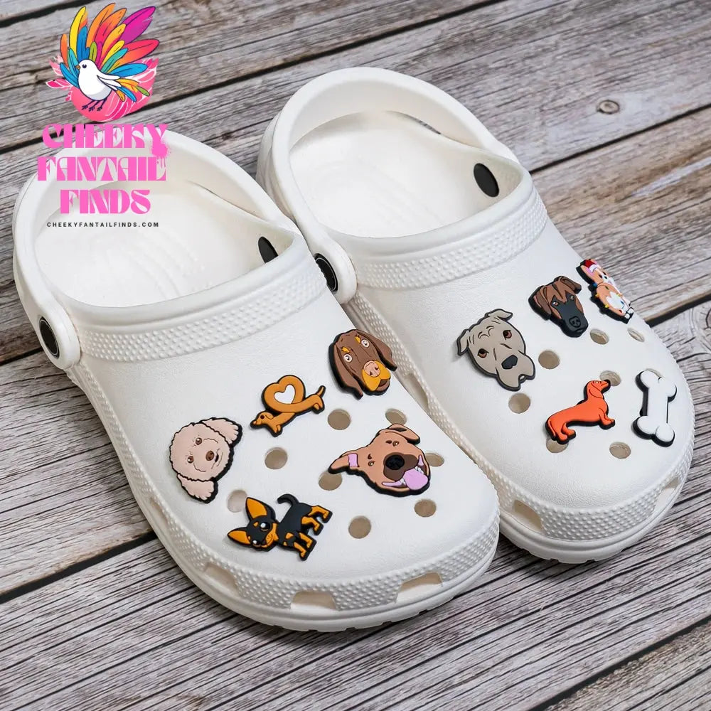 1pcs PVC Dog  Dachshund Corgi Paw Shoe Charms Shoe Decorations Accessories Pins for Women Men Kids Gift,Bulldog Clog Buckles Cheeky Fantail Finds