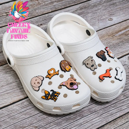 1pcs PVC Dog  Dachshund Corgi Paw Shoe Charms Shoe Decorations Accessories Pins for Women Men Kids Gift,Bulldog Clog Buckles Cheeky Fantail Finds