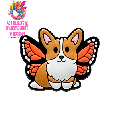 1pcs PVC Dog Shoe Charms Corgi Bulldog Puppy Husky Shoe Decoration Pins for Women Men Kids Sandal Accessories Buckle Ornament - Cheeky Fantail Finds