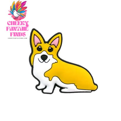 1pcs PVC Dog Shoe Charms Corgi Bulldog Puppy Husky Shoe Decoration Pins for Women Men Kids Sandal Accessories Buckle Ornament - Cheeky Fantail Finds