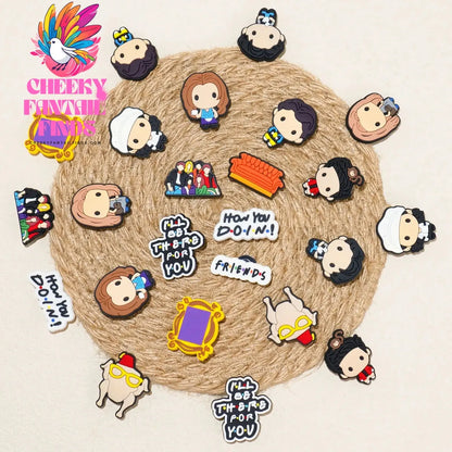 1pcs PVC Friends Shoe Charms Rachel Chandler Shoe Decorations for Garden Sandal Clog Accessories Kids DIY Gifts Fit Wristbands - Cheeky Fantail Finds