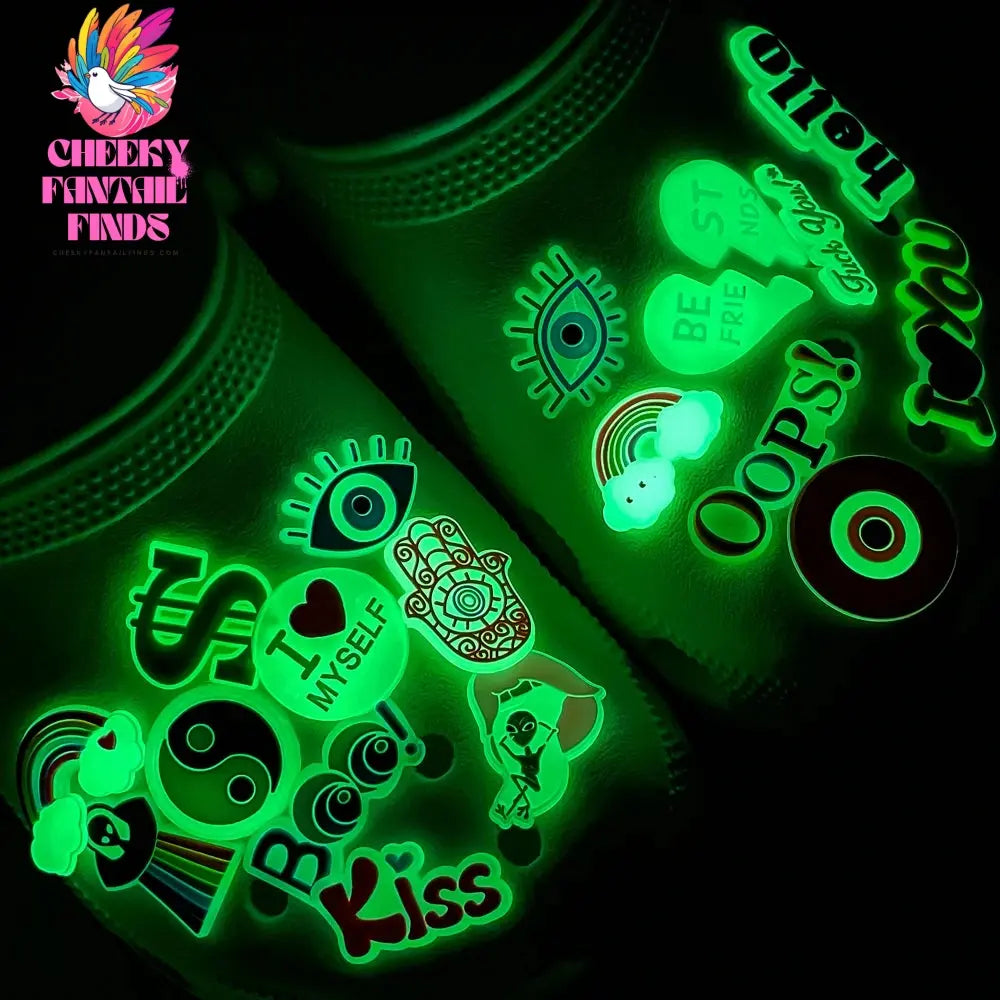 1pcs PVC Luminous Shoe Charms for Clog Accessories Glowing Shoe Decorations Pins for Clog Garden Sandals Women DIY Favor Gifts - Cheeky Fantail Finds