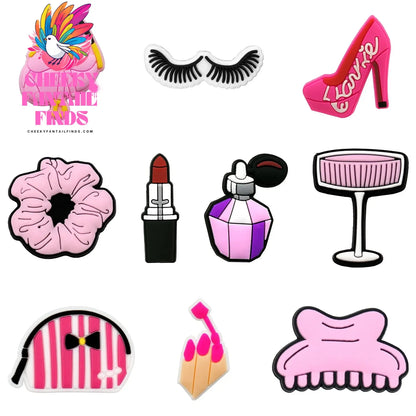 1pcs PVC Pink Cows Cat Shoe Charms for Sneakers Cute Animal Shoe Decorations Accessories Bat for Women Girls Shoe Buckle Pendant Cheeky Fantail Finds
