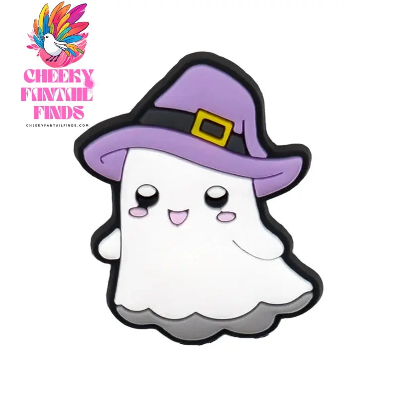 1pcs PVC Purple Ghost Shoe Charms Perfume Diamond Shoe Decorations Pins for Women Men Kids Sandal Clog Buckles Accessories Gifts Cheeky Fantail Finds