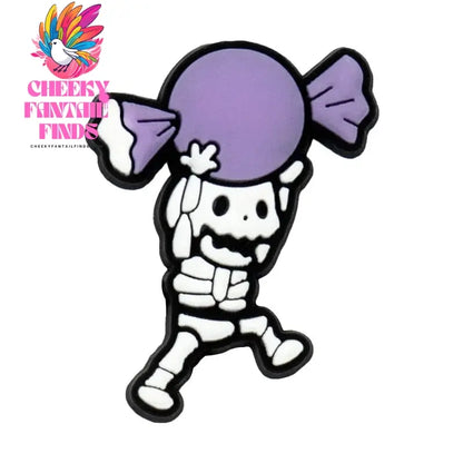 1pcs PVC Purple Ghost Shoe Charms Perfume Diamond Shoe Decorations Pins for Women Men Kids Sandal Clog Buckles Accessories Gifts Cheeky Fantail Finds