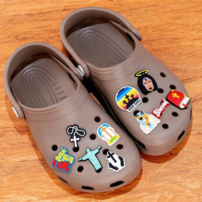 1pcs PVC Religions Shoe Charms Shoe Pins Christian Jesus Blessed Holy Bible Sandals Accessories for Women Men Clog Buckles - Cheeky Fantail Finds
