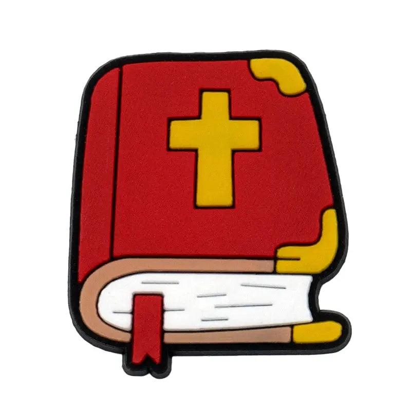 1pcs PVC Religions Shoe Charms Shoe Pins Christian Jesus Blessed Holy Bible Sandals Accessories for Women Men Clog Buckles - Cheeky Fantail Finds