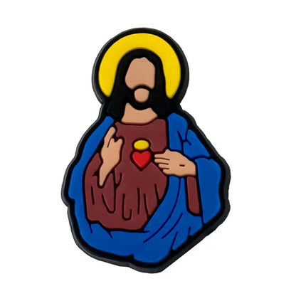 1pcs PVC Religions Shoe Charms Shoe Pins Christian Jesus Blessed Holy Bible Sandals Accessories for Women Men Clog Buckles - Cheeky Fantail Finds