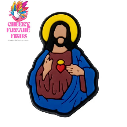 1pcs PVC Religious Jesus Clog Shoe Charms Holy Bible Shoe Decorations Pins for Woman Men Party Favor Gifts DIY Clips Accessories Cheeky Fantail Finds