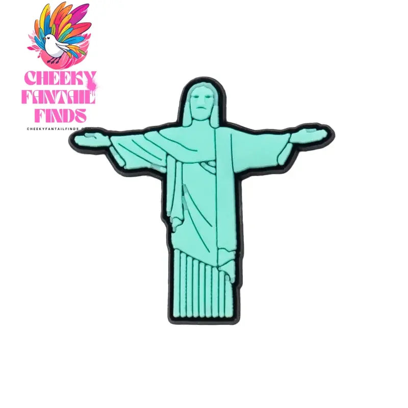 1pcs PVC Religious Jesus Clog Shoe Charms Holy Bible Shoe Decorations Pins for Woman Men Party Favor Gifts DIY Clips Accessories Cheeky Fantail Finds