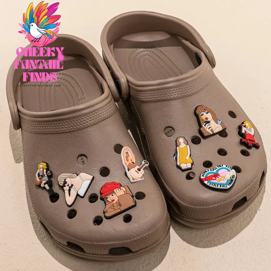 1pcs PVC Shoe Charms Accessories Singer Album Shoe Decorations Pins for Women Clogs Bubble Girls DIY Party Favor Gifts - Cheeky Fantail Finds