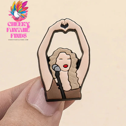 1pcs PVC Shoe Charms Accessories Singer Album Shoe Decorations Pins for Women Clogs Bubble Girls DIY Party Favor Gifts - Cheeky Fantail Finds