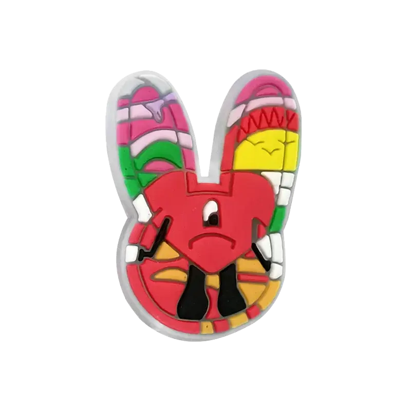 1pcs PVC Shoe Charms Bad Bunny Glowing Shoe Decorations Pins for Clog Sandals Women Single Sale Shoe Charms Luminous Favor Gifts - Cheeky Fantail Finds