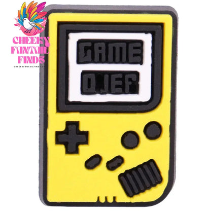 1pcs PVC Shoe Charms Game Console Popcorn Movie Speaker Gun Wifi Ferris Wheel Earth Hole Slipper Decoration Bands Bracelets Cheeky Fantail Finds