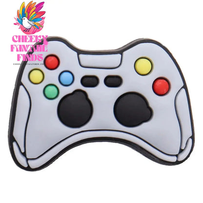 1pcs PVC Shoe Charms Game Console Popcorn Movie Speaker Gun Wifi Ferris Wheel Earth Hole Slipper Decoration Bands Bracelets Cheeky Fantail Finds