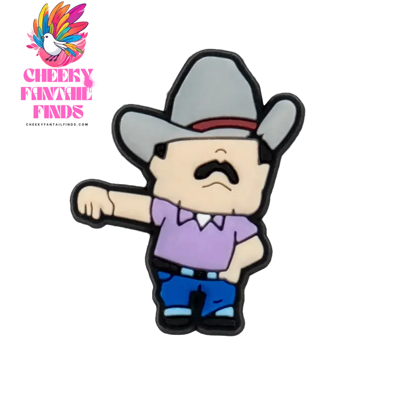 1pcs PVC Western-Style Cowboy Cowgirl Style Shoe Charms for Women Men Shoe Accessories Decorations Pins for Clog Buckle Gifts - Cheeky Fantail Finds