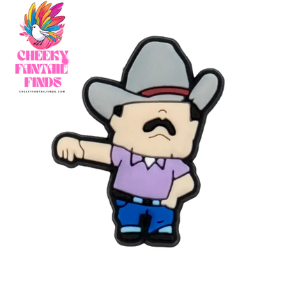 1pcs PVC Western-Style Cowboy Cowgirl Style Shoe Charms for Women Men Shoe Accessories Decorations Pins for Clog Buckle Gifts - Cheeky Fantail Finds
