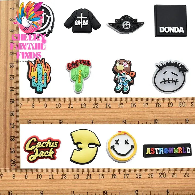 1pcs Shoe Charms Singer PVC Cactus Smiling Designer Garden Shoe Accessories Decoration for Clog Sandal Wristbands Kids Gift Cheeky Fantail Finds