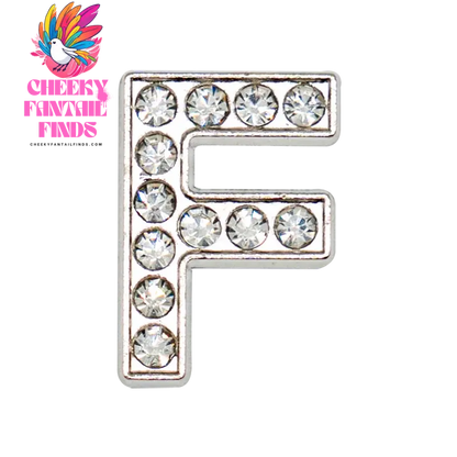 1pcs Silvery Letters Luxury Shoe Charms Alphabet Shoe Decorations Pins for Garden Sandals Women Girls Bling Favor Gifts - Cheeky Fantail Finds