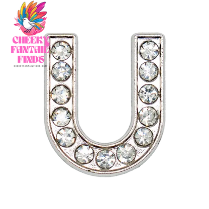 1pcs Silvery Letters Luxury Shoe Charms Alphabet Shoe Decorations Pins for Garden Sandals Women Girls Bling Favor Gifts - Cheeky Fantail Finds