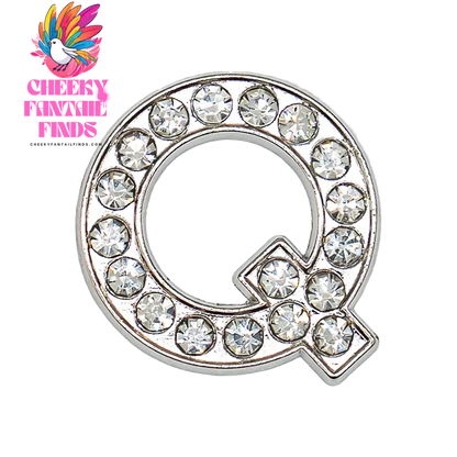 1pcs Silvery Letters Luxury Shoe Charms Alphabet Shoe Decorations Pins for Garden Sandals Women Girls Bling Favor Gifts - Cheeky Fantail Finds