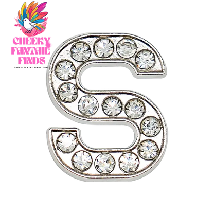 1pcs Silvery Letters Luxury Shoe Charms Alphabet Shoe Decorations Pins for Garden Sandals Women Girls Bling Favor Gifts - Cheeky Fantail Finds