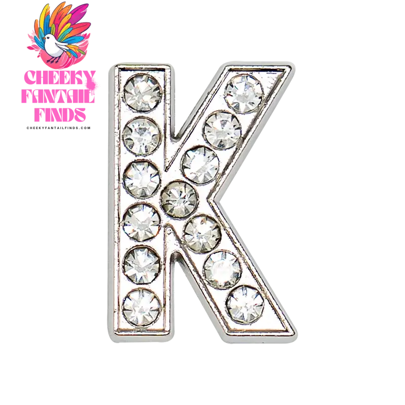 1pcs Silvery Letters Luxury Shoe Charms Alphabet Shoe Decorations Pins for Garden Sandals Women Girls Bling Favor Gifts - Cheeky Fantail Finds