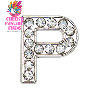 1pcs Silvery Letters Luxury Shoe Charms Alphabet Shoe Decorations Pins for Garden Sandals Women Girls Bling Favor Gifts - Cheeky Fantail Finds