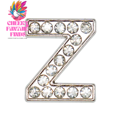1pcs Silvery Letters Luxury Shoe Charms Alphabet Shoe Decorations Pins for Garden Sandals Women Girls Bling Favor Gifts - Cheeky Fantail Finds